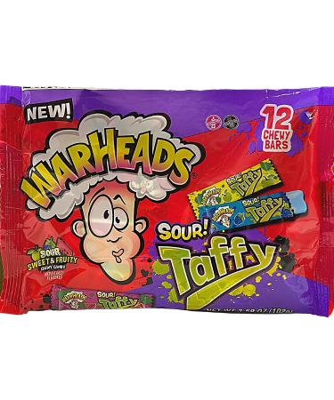 Warheads Sour Taffy Chewy Candies - Assorted Fruit Flavors - 3.59 oz - Ideal for Birthdays, Gender Reveals & Parties - Buy Online on GoSupps.com