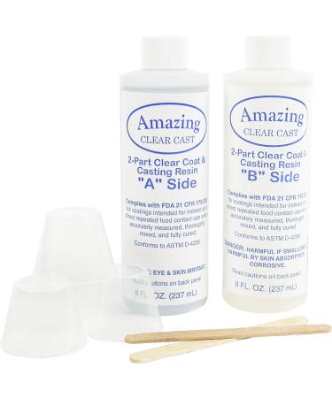 Alumilite Amazing Clear Cast Plus 16 oz 2 Part Kit | UV Resistant Epoxy Resin for Countertops & Crafts - High-Gloss Finish - Buy Online on GoSupps.com