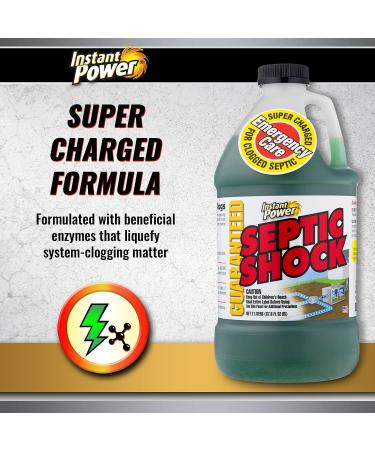 Instant Power Septic Shock - Septic Tank Treatment & Drain Cleaner - 67.6 FL OZ - 2 Liter - Buy Online on GoSupps.com