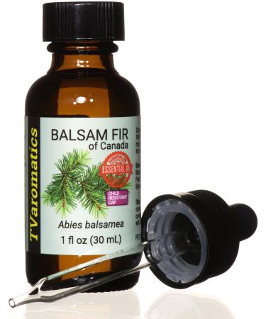 TVaromatics Balsam Fir of Canada 100% Pure Essential Oil w/Child Resistant Dropper Cap 1 fl oz (30 mL) - Abies balsamea