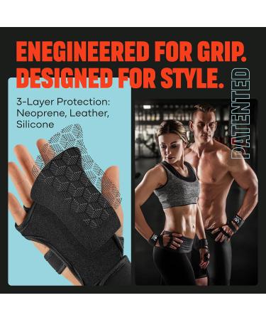 Mava Cross-Training Gloves with Wrist Support | Fitness Weight Lifting & Gym | Silicone Padding | Black XS for Men & Women - International Shipping Available - Buy Online on GoSupps.com