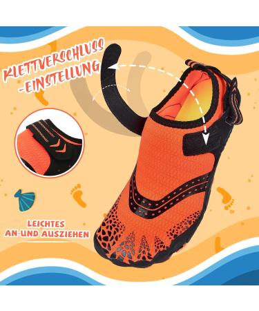 Ieilulu Children's Bathing Shoes - Velcro Water & Swimming Shoes for Girls - 28 EU Orange - Buy Online on GoSupps.com