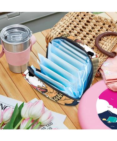 Buy Women's Pineapple Pattern Binding Storage Bags - Large Menstrual Cup Pocket & Zipper - Summer Black Flower Design for Period Inserts Panty Liners & Tampons - Multicolored - Buy Online on GoSupps.com