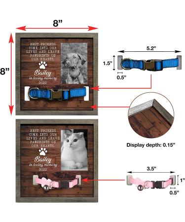 BfiGift Personalized Pet Loss Memorial Collar Frame - Heartfelt Keepsake for Dog & Cat Lovers - Buy Online on GoSupps.com