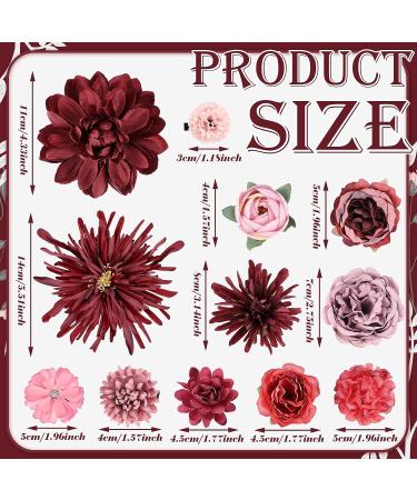 30 Pcs Multicolor Flower Hair Clips for Women - Perfect Hair Accessories for Beach Parties, Weddings & Events - Red Tone Floral Hair Clip Gifts - Buy Online on GoSupps.com