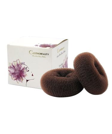 ClothoBeauty Extra Large Hair Bun Donut Maker (4.3 in.) for Thick & Long Hair - Brown - Buy Online on GoSupps.com