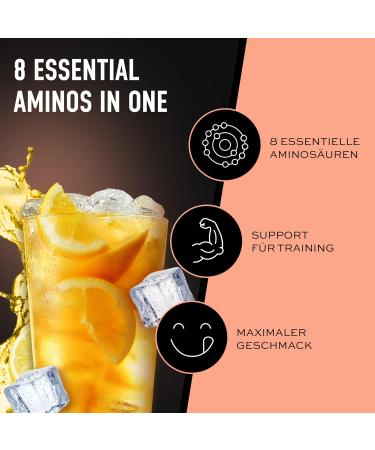 ESN EAA Lemon Iced Tea | 2 x 500g Vegan Amino Powder with 8 Essential Amino Acids + Free Shaker | High Solubility | Quality Tested | Made in Germany - Buy Online on GoSupps.com