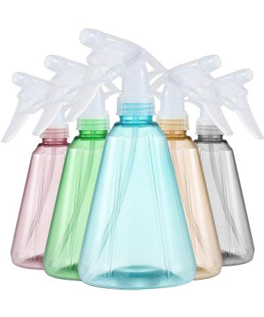 Spray Bottles Pack of 5 Water Squirt Bottle 17 oz Adjustable Empty Plastic Storage Container for Cleaning Solutions, Gardening, Pets, Plants, Hair Misting, Leak Proof, BPA Free, 5 Colors Multi-color