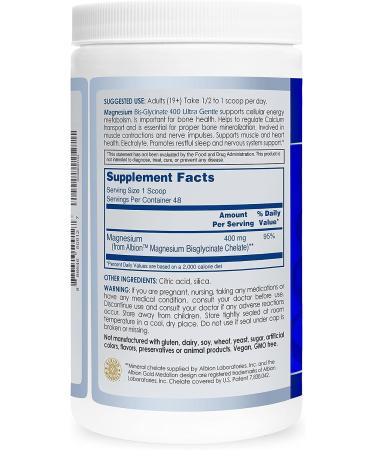 CanPrev 240g Magnesium Bisglycinate Powder 400mg - Chelated Complex, 3rd Party Tested, Made in Canada - Buy Online on GoSupps.com