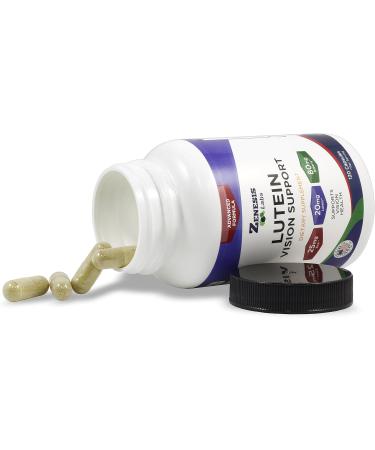 Zenesis Labs Lutein Vision Support - Essential Eye Vitamin - with Bilberry Beta-Carotene Zinc Grapeseed & Other Minerals - 120 Capsules - 60 Day Supply - Buy Online on GoSupps.com