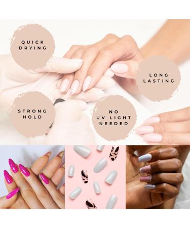 Brush on Nail Glue for Press on Nails | Quick Dry & Long Lasting Acrylic Nail Adhesive - Beyond Beauty Labs 7ml - Buy Online on GoSupps.com