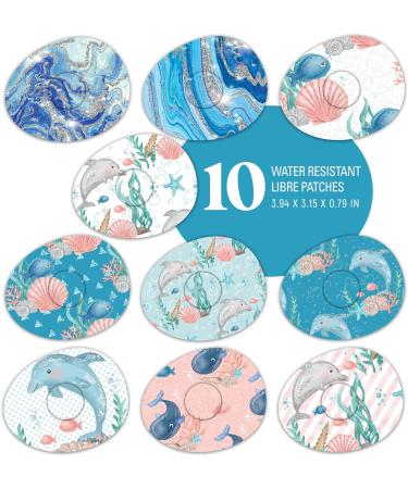 Rockadex Adhesive Patches - Custom-Designed for Freestyle Libre Sensor - Ocean Mix 10 Pack - Diabetic Supplies - Buy Online on GoSupps.com
