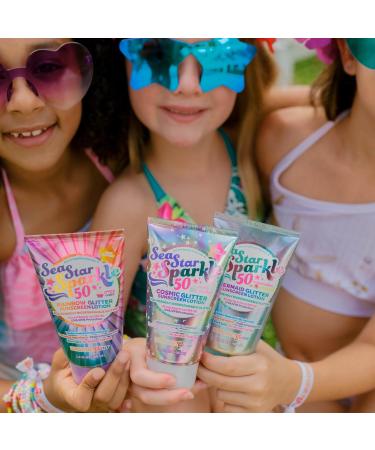 Seastar Sparkle Mermaid Watermelon Lemonade Glitter Sunscreen SPF 50 - Biodegradable Water Resistant Kids Lotion Cruelty Free Made in USA - 3.4oz - Buy Online on GoSupps.com