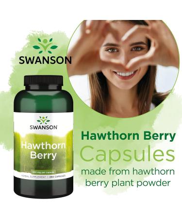 Swanson Hawthorn Berry 565mg 250 Capsules | High Strength, Lab Tested, Non-GMO | Soy Free, Gluten Free | Shop Now! - Buy Online on GoSupps.com