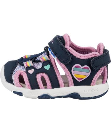 Geox Baby Girl's B Sandal Multy 7 UK - Navy Multicolor | Cute and Comfortable Shoes for Little Feet - Buy Online on GoSupps.com