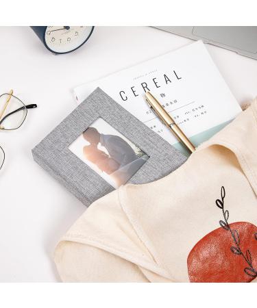 SPBAPR Small Photo Album 4x6 - 2 Pack Linen Cover Mini Photo Book for Vertical Pictures - 52 Pockets - Grey - Buy Online on GoSupps.com