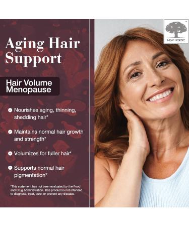 New Nordic Hair Volume for Menopause | Supports Healthy Hair Growth & Nourishes Mature Hair | 30 Tablets for Post-Menopausal Women - Buy Online on GoSupps.com