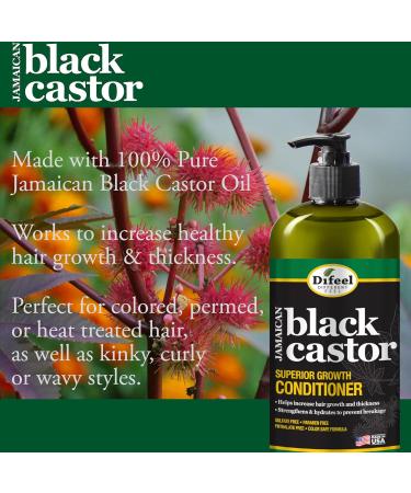 Difeel Jamaican Black Castor Shampoo & Conditioner Set - 2-PC Gift Box for All Hair Types Sulfate & Paraben Free 33.8oz Each - Boost Hair Growth & Nourishment - Buy Online on GoSupps.com