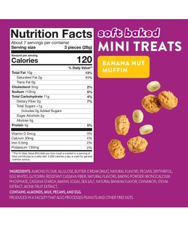 HighKey Low Carb Banana Nut Muffin Treats - Keto, Gluten-Free & Sugar-Free Snacks | 6.65oz - Buy Online on GoSupps.com