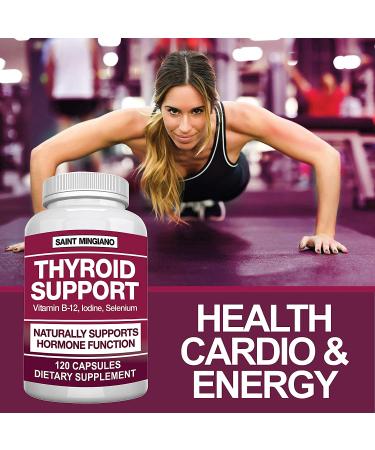 Thyroid Support Supplement with Iodine - 120 Capsules for Body Mass, Energy, and Focus - 14 Natural Vitamins - Buy Online on GoSupps.com