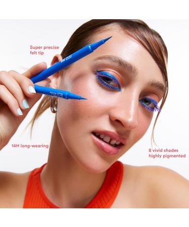 3INA MAKEUP The Color Pen Eyeliner 850 Mini Blue Liquid Eyeliner 14h Longwear Travel Size Matte Liner Sensitive Eyes - Buy Online on GoSupps.com