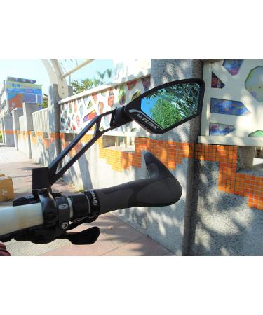 TUSK Blue Lens Left Side Bike Mirror - Anti-Glare Wide-Angle Safety with 360 Adjustability - Buy Online on GoSupps.com