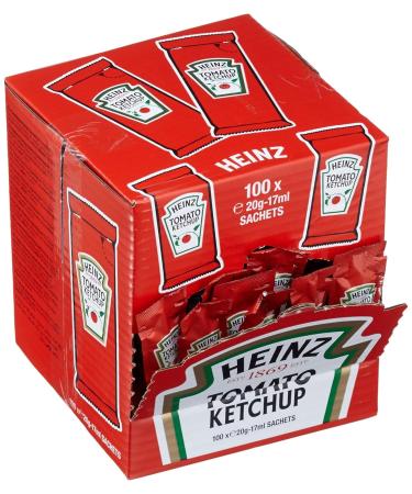 Heinz Tomato Ketchup Classic - Portion Bags 100 x 17ml - Buy Online for International Shipping - Buy Online on GoSupps.com