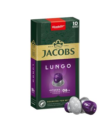 Buy Jacobs Lungo Intenso Coffee Capsules - Intensity 8 100 Nespresso * Compatible - 10 Pack for 10 Drinks - Buy Online on GoSupps.com