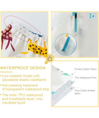 Baby Toilet Training Pants Kids 2 in 1 Waterproof Reusable Cotton Nappy Diaper Skirt - Animal World Print - Buy Online on GoSupps.com