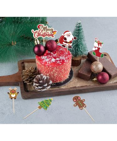 24 x Christmas Cupcake Toppers Merry Christmas Cake Topper Christmas Cake Decoration for Christmas Party Decoration Dessert Cake Christmas Party (Santa Claus) - Buy Online on GoSupps.com