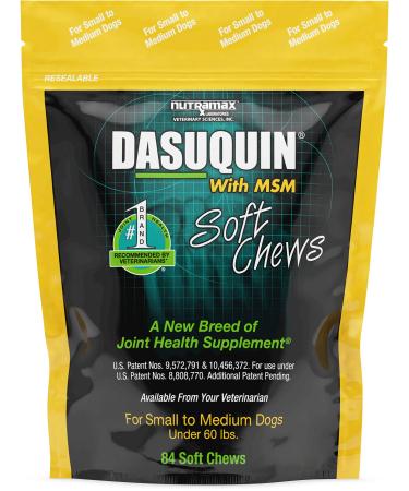 Nutramax Laboratories Dasuquin with MSM Soft Chews 84 Count Small/Medium Dog (Under 60 lbs)