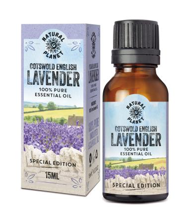 Natural Planet Special Edition English Cotswold Lavender 15ML Essential Oil Natural 100% Pure & Undiltued Therapeutic Grade Cruelty Free