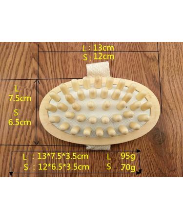 AnHua Natural Wood Hand-Held Body Brush - Cellulite Reduction - L Size - Buy Online on GoSupps.com
