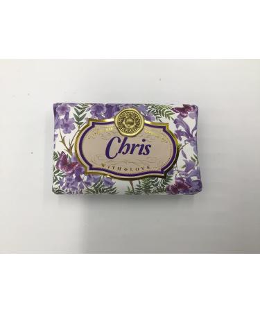 Chris - Gift Soap Bar For Her Birthday Rose Scent Mum Grandmother Cleanser Lather Present Girl