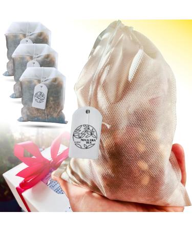 Generisch Nova Era Tea Set of 3 Handmade Natural Bath Teas | Aromatherapy Natural Ingredients | Himalayan Salt Essential Oils Herbs Skin Care Relaxation Wellness Bath