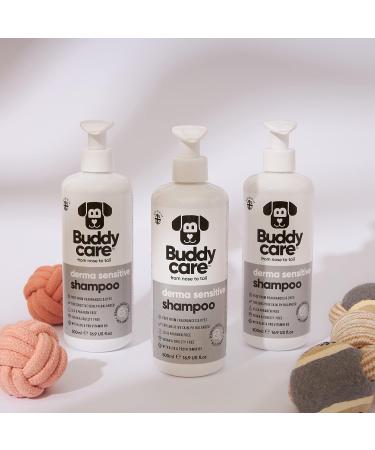 Buddycare Derma Sensitive Shampoo for Dogs - Aloe Vera & Pro Vitamin B5 (500ml x3) | Best Shampoo for Sensitive Skin - Buy Online on GoSupps.com