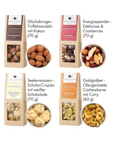 Wellnut Ladiesnight - Premium Gift Set for Women | 4 Nut & Chocolate Snacks | Ideal Gift for Girlfriend Mother Sister - Buy Online on GoSupps.com