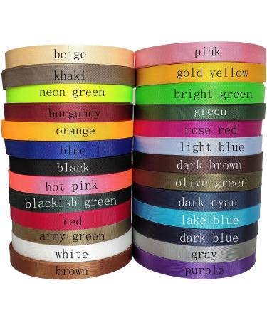 Yo-Yo2015 26 Yards Durable 3/4 Inch Nylon Webbing Strap - 26 Mixed Colors for Various Uses - Buy Online on GoSupps.com