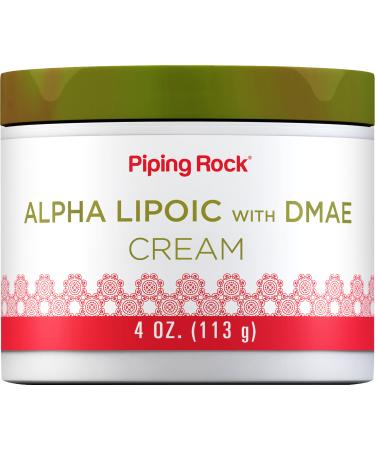 Piping Rock Alpha Lipoic Acid | 4 oz | with DMAE Cream | Hydrating & Firming for Face & Skin | Non GMO Gluten Free