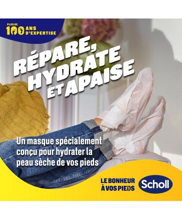 Scholl Foot Mask Set of 3 Nourishing Coconut Oil: Free from fragrances or dyes for dry skin. Non-greasy moisturizing socks easy to use. Recyclable packaging and mask - Buy Online on GoSupps.com