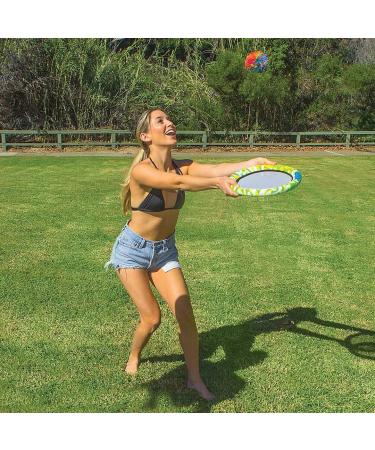 Sunlite Sports Bongo Discs - Outdoor Ball Paddle Game Set for Beach, Lawn, Backyard - Fun Beach Sports Toy - 2 Pack (Orange/Green) - Buy Online on GoSupps.com