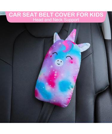 Unicorn Castle Seatbelt Pillow for Kids Car Seat - Rose Pink Seat Belt Pads - Buy Online on GoSupps.com