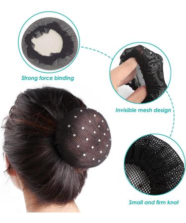 iTYOOS 4 Pack Elastic Hair Nets Invisible Hair Net Bun Cover Elastic Edge Mesh Women Hair Nets Invisible Hair Nets for Women Hair Nets for Ballet for Dance Ballet Wig Catering Bun and Hair Fixing - Buy Online on GoSupps.com