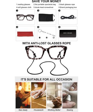 OCCI CHIARI 1.5 Reading Glasses for Women | Durable Reader 150 | A-grey 1.5x - Buy Online on GoSupps.com