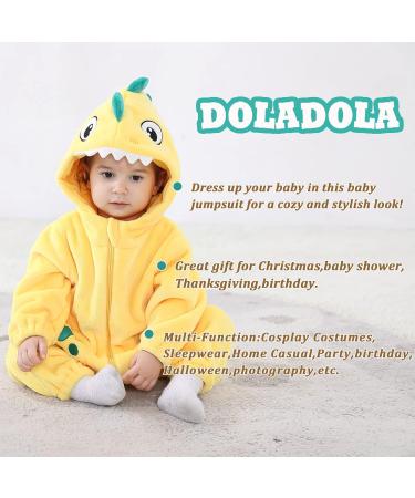 Doladola Unisex Kid's Costume - Yellow Shark Hooded Romper Jumpsuit (3.5-4.5 Years) - Buy Online on GoSupps.com