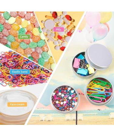 Aluminium Tin Cans 24 Pieces 15ml/0.5oz Metal Round Tins with Screw Lids Small Empty Storage Containers for Lip Balm Lotion Cream Mini Candles Cosmetics - Buy Online on GoSupps.com