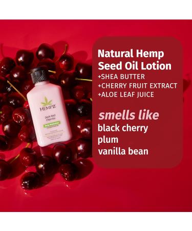 Hempz Mini Cherry Lotion Ultra Hydrating Moisturizer for Body and Hands Dark Red Cherries travel friendly 2.25 oz. - Buy Online on GoSupps.com