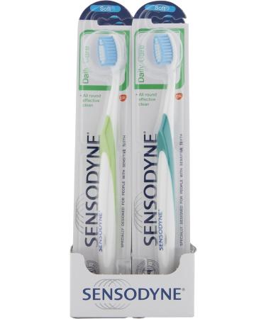 Sensodyne Toothbrush Sensitive Soft Daily Care Pack of 12 Green 1 count (Pack of 12) - Buy Online on GoSupps.com