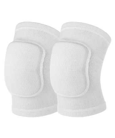 WLLHYF Pair of Elbow Pads with Thicken Sponge Padding Breathable Elbow Wraps Arm Brace Support Fitness Tendonitis Support Strap for Kids Child Girls Boys Teens Men and Women White S