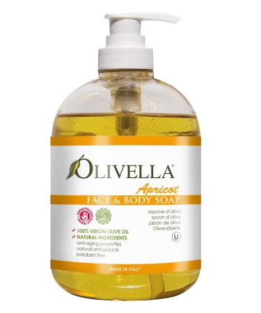 OLIVELLA Liquid Soap Apricot 16.9 Fluid Ounce